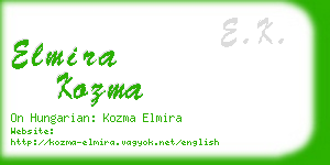 elmira kozma business card